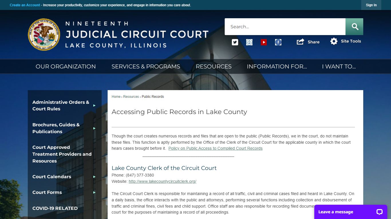 Accessing Public Records in Lake County | 19th Judicial ...